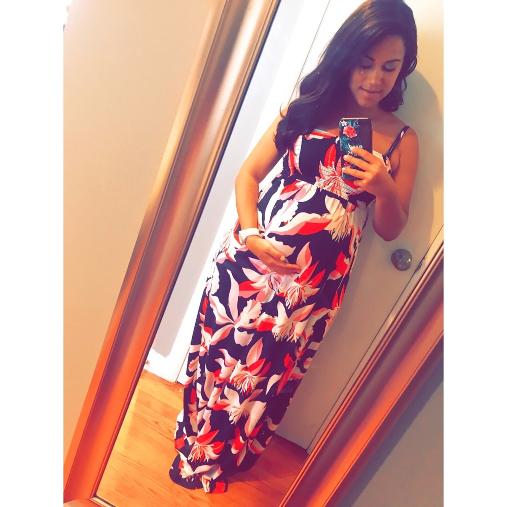Maternity Maxi Flower Dress